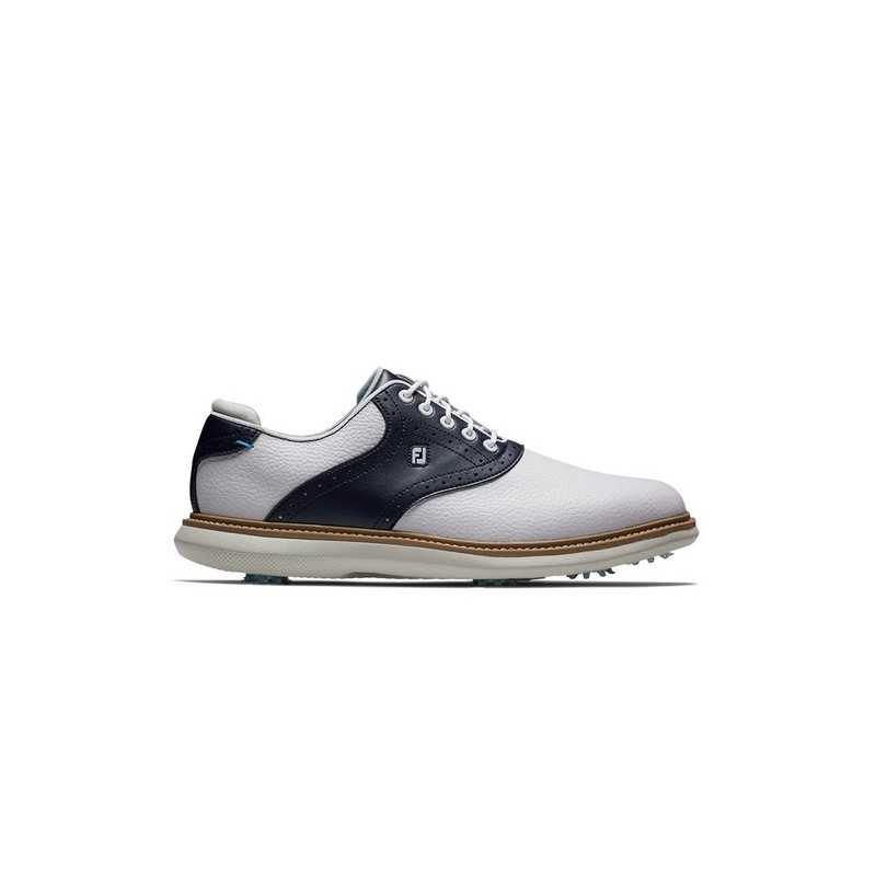 Footjoy - Chaussures homme à crampons Traditions - Blanc/Marine