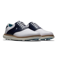 Footjoy - Chaussures homme à crampons Traditions - Blanc/Marine
