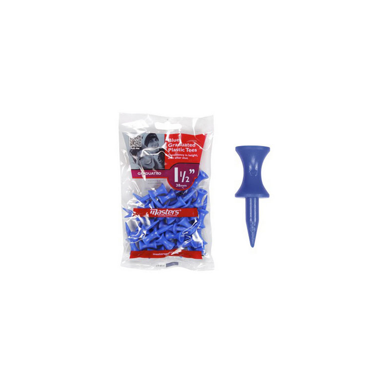 MASTERS - Tees plastiques à étage 38 mm Bleu