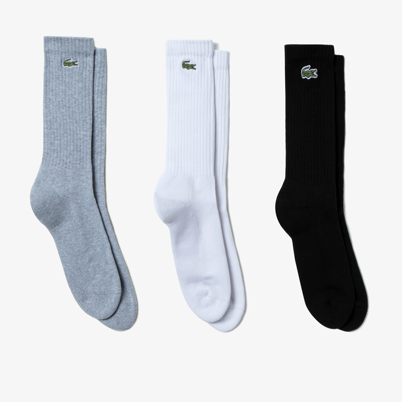 Lacoste 3 PACK - Chaussettes - white/blanc 