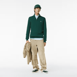 lacoste pull 1/4 zip homme