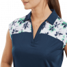 Footjoy polo avec haut fleuri en fil d'écosse femme