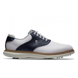 Footjoy - Chaussures homme à crampons Traditions - Blanc/Marine