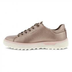 Ecco - Chaussures Golf Tray femme - Gris doré