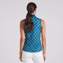 Puma polo plaid sl femme