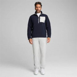 Puma Pull Polaire Fleeze 1/4 zip homme navy white glow