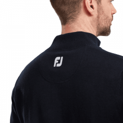 footjoy pull homme wool blend 1/2 zip - Marine