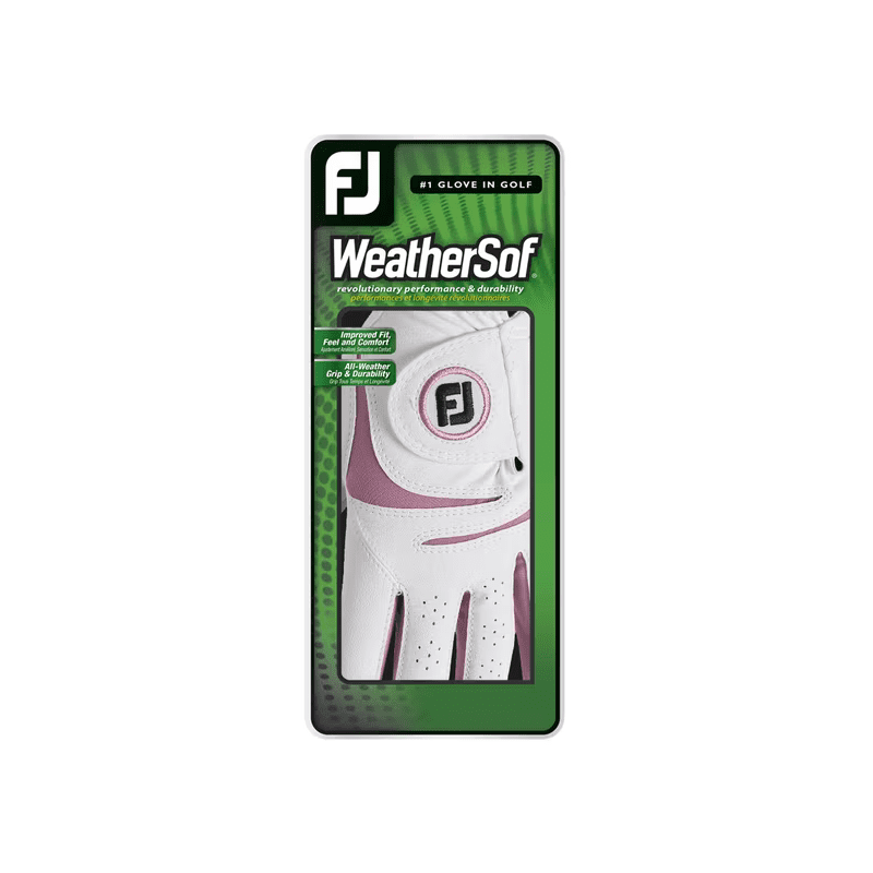 Footjoy Gant Weathersof Femme Droitière blanc/rose