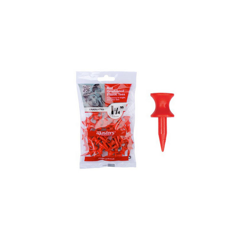 MASTERS Tees Plastiques à étage 32 mm Rouge