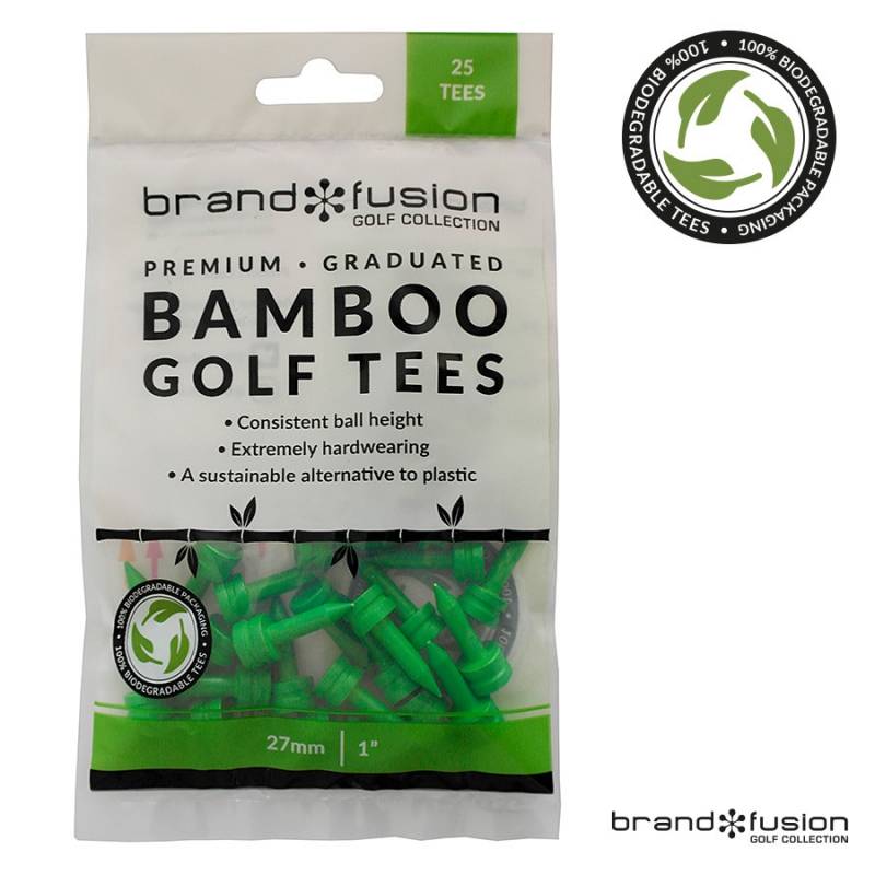 brandfusion - sachet tees eco en bois vert 27mm