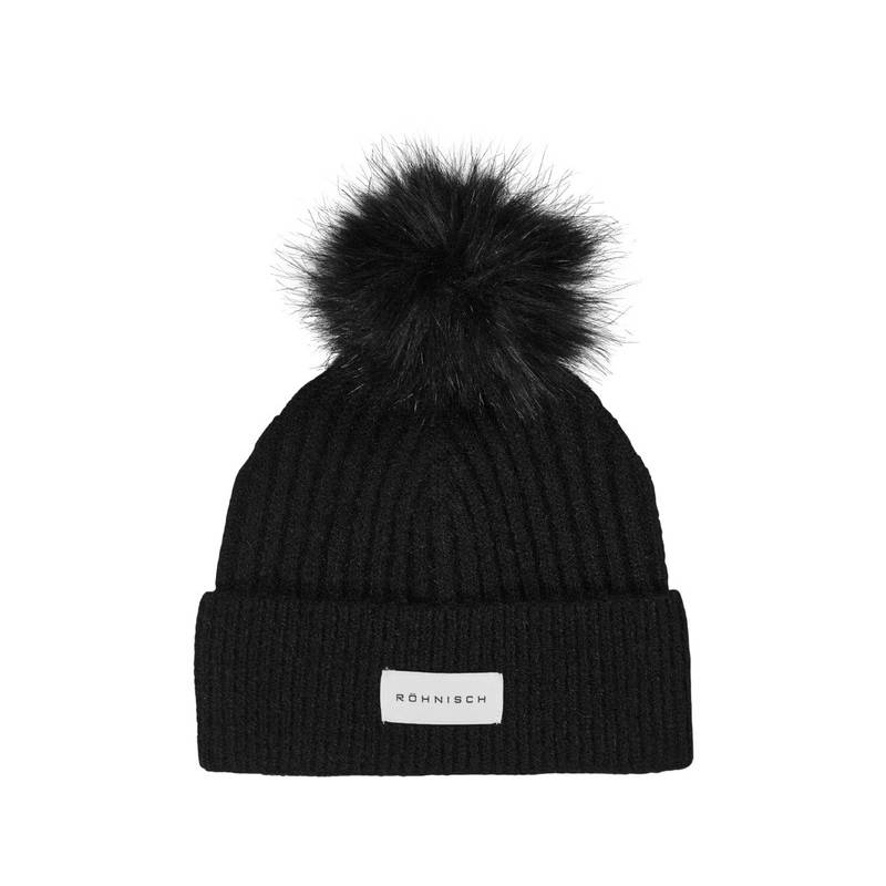 rohnisch bonnet pompom rib beanie