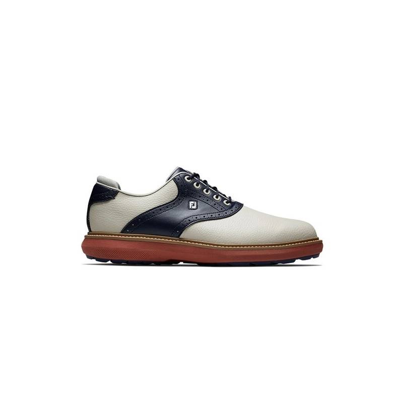 Footjoy - Chaussures homme spikeless Traditions - Vanille/Marine