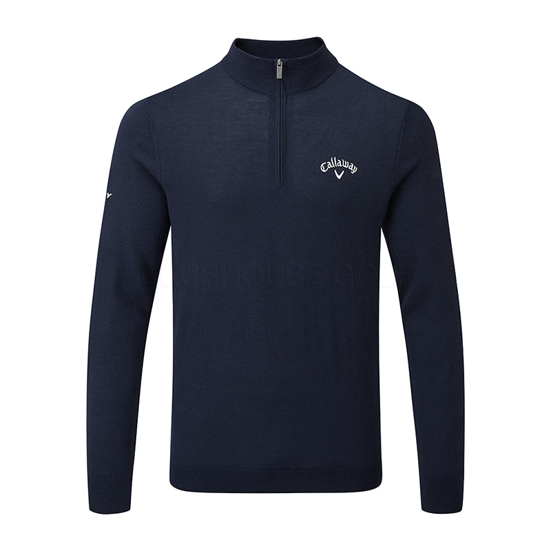 callaway 1/4 blended merino sweater