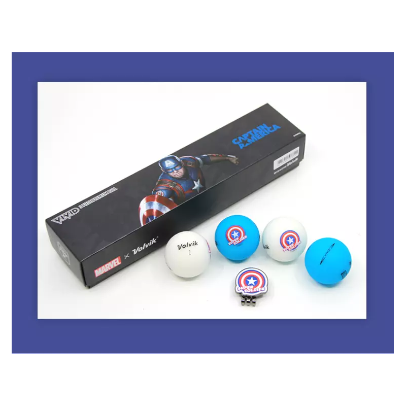 Volvik coffret captain america (4 balles +marque balles)