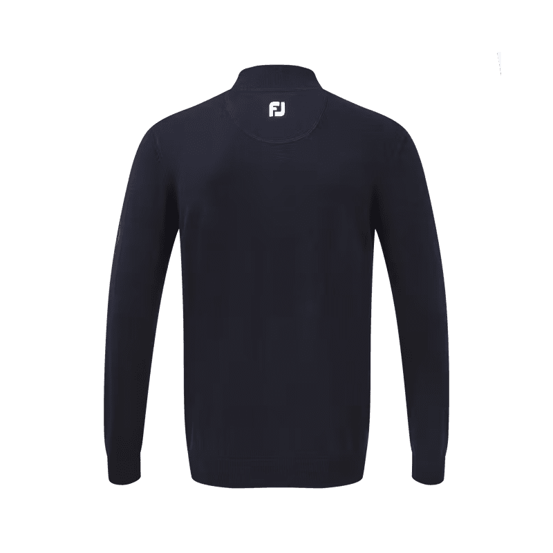 footjoy pull homme wool blend 1/2 zip - Marine