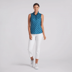 Puma polo plaid sl femme