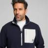 Puma Pull Polaire Fleeze 1/4 zip homme navy white glow