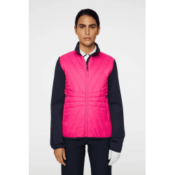 j.lindeberg veste holma quilt hybrid femme pink peacock