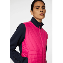 j.lindeberg veste holma quilt hybrid femme pink peacock