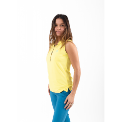 Chiberta polo alegria sans manches jaune femme