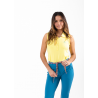 Chiberta polo alegria sans manches jaune femme