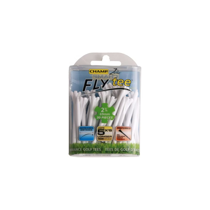 champ tee fly 69mm white x30