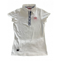 chiberta polo iroise manches courtes blanc femme