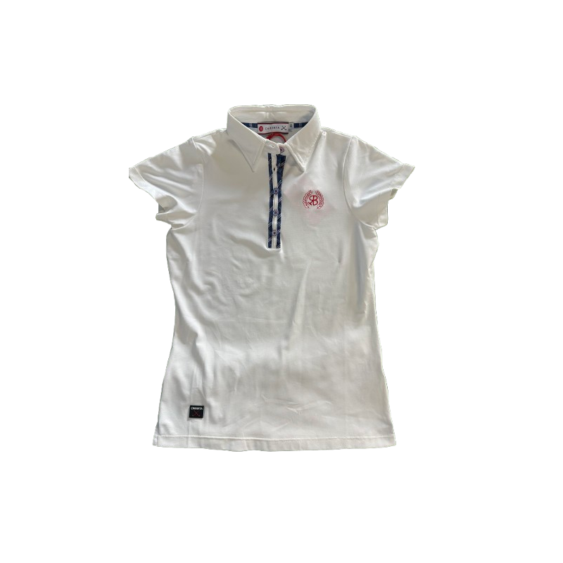 chiberta polo iroise manches courtes blanc femme