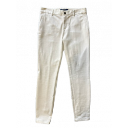 ralph lauren - pantalon crop super stretch - blanc