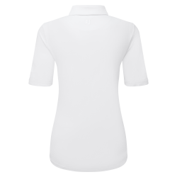 Footjoy polo en fil d'écosse à 1/2 manches froncées femme