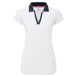 footjoy polo en fil d'écosse à mancherons femme