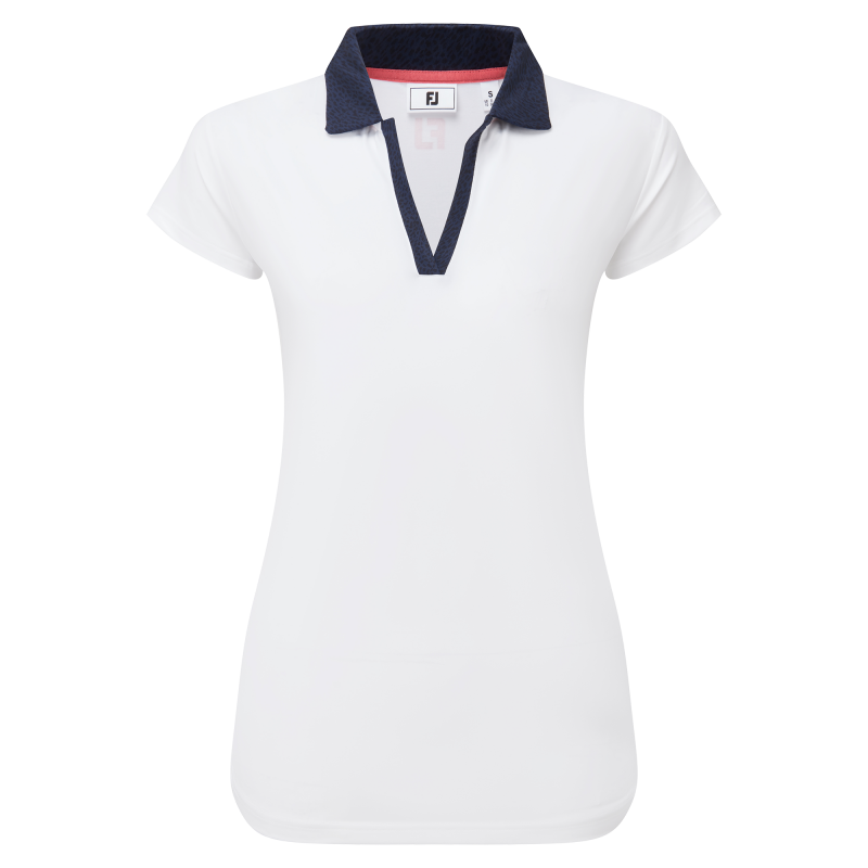 footjoy polo en fil d'écosse à mancherons femme footjoy polo en fil d'écosse à mancherons femme