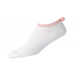 footjoy - chaussettes pompom - blanc/rose - 36.5/40.5